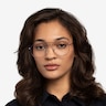 Perry Blue & Silver MétalMontures de lunettes de vue pour Femmes d'EyeBuyDirect