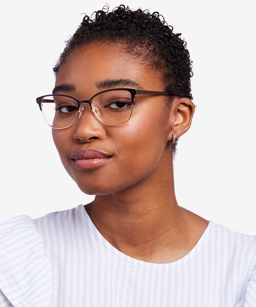 Marlena Black Gold MetalEyeglass Frames for Women from EyeBuyDirect
