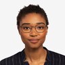 Ingrid Shiny Black MetalEyeglass Frames for Women from EyeBuyDirect