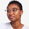 Kelsey Black Rose Gold MetalEyeglass Frames for Women from EyeBuyDirect