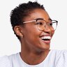 Kelsey Navy Rose Gold MetalEyeglass Frames for Women from EyeBuyDirect