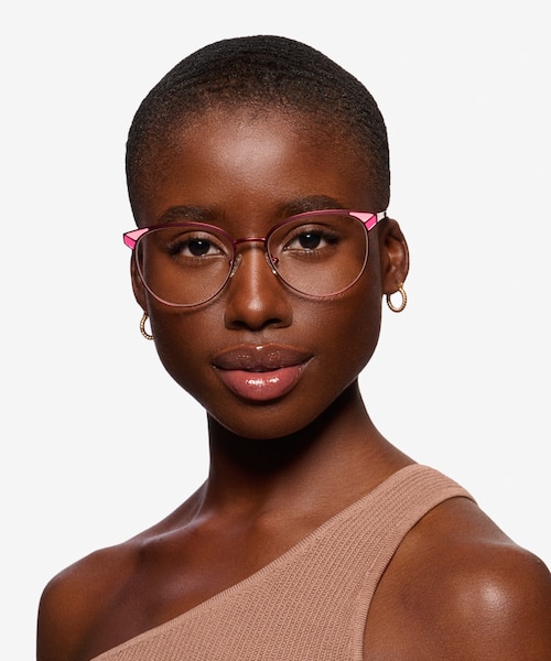 Niki Rouge MétalMontures de lunettes de vue pour Femmes d'EyeBuyDirect
