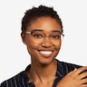 Tracie Burgundy  Rose Gold MetalEyeglass Frames for Women from EyeBuyDirect