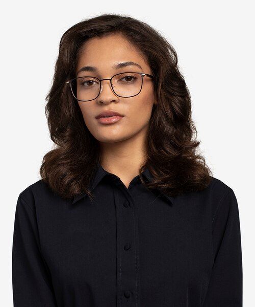 River Black Rose Gold Acetate-metalEyeglass Frames for Women from EyeBuyDirect