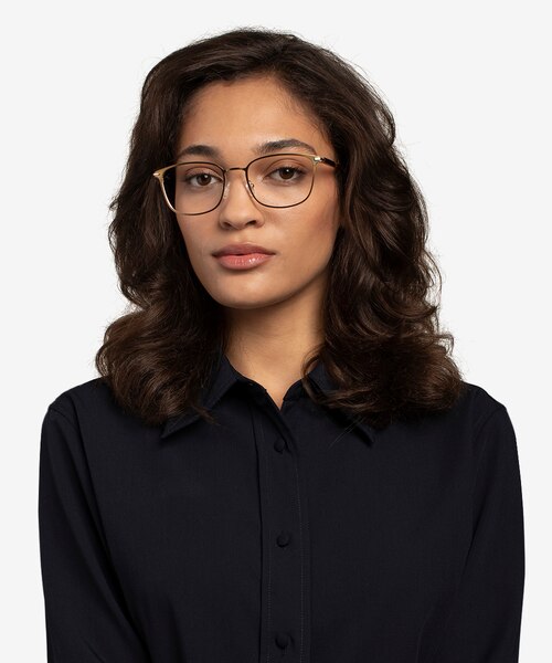 River Bronze & Gold Acetate-metalMontures de lunettes de vue pour Femmes d'EyeBuyDirect