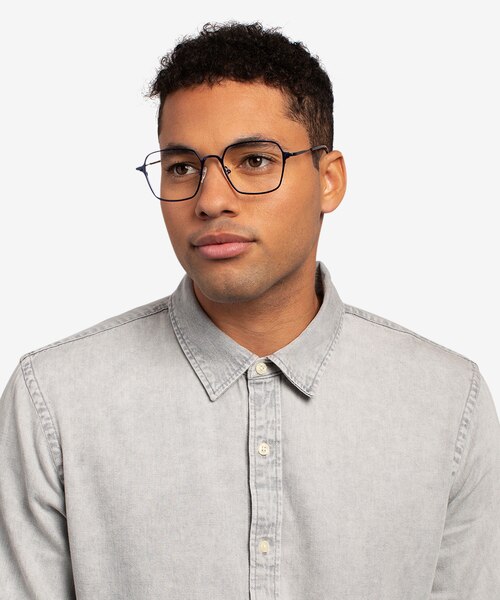 Holden Blue MetalEyeglass Frames for Men from EyeBuyDirect