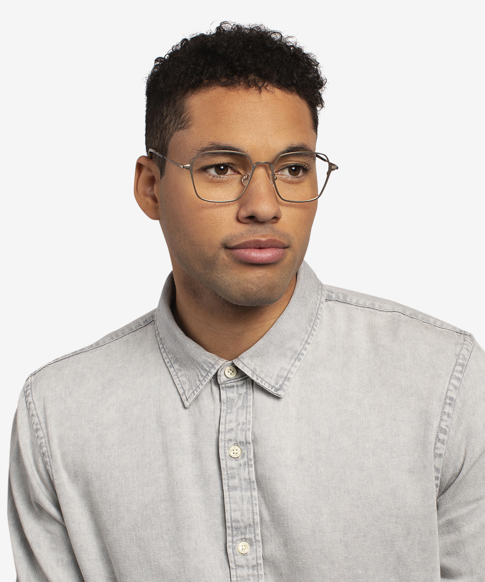 Holden Rectangle Gold Glasses for Men | Eyebuydirect