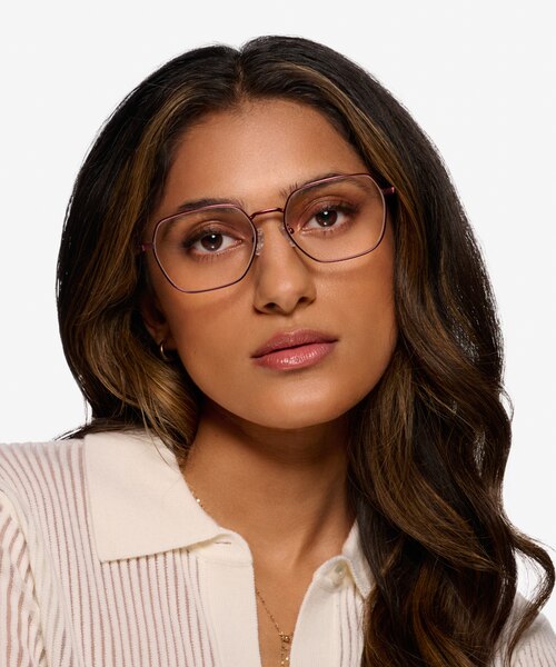 Marlow Red MetalEyeglass Frames for Women from EyeBuyDirect
