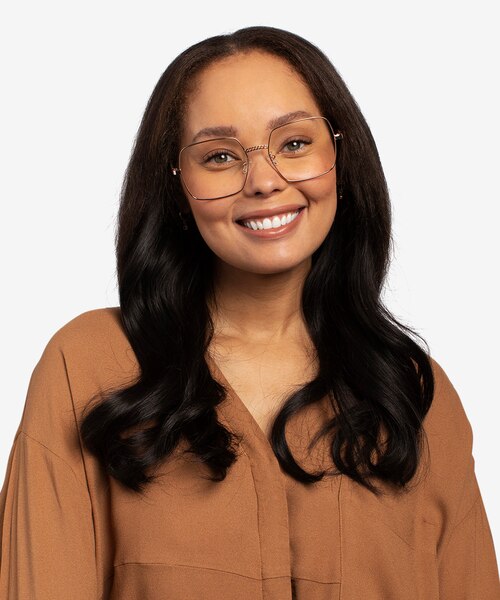 Bettina Rose Gold MetalEyeglass Frames for Women from EyeBuyDirect