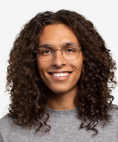 Index Silver Black MetalEyeglass Frames for Men from EyeBuyDirect