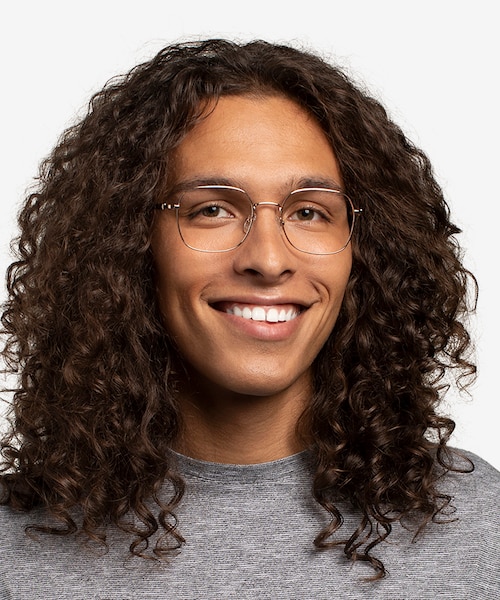 Index Gold Tortoise MetalEyeglass Frames for Men from EyeBuyDirect