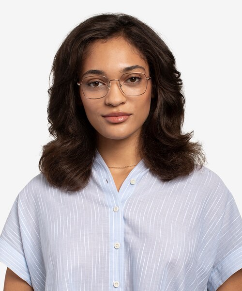 Index Gold Tortoise MetalEyeglass Frames for Women from EyeBuyDirect