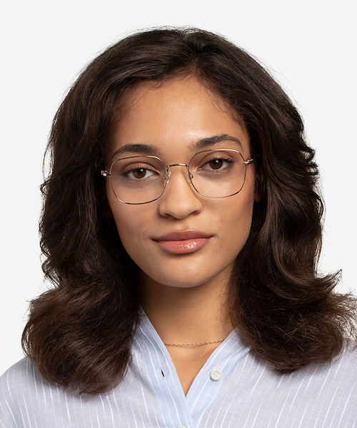 Index Gold Tortoise MetalEyeglass Frames for Women from EyeBuyDirect
