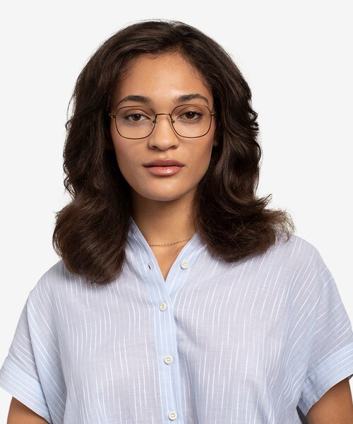 Index Bronze Tortoise MétalMontures de lunettes de vue pour Femmes d'EyeBuyDirect