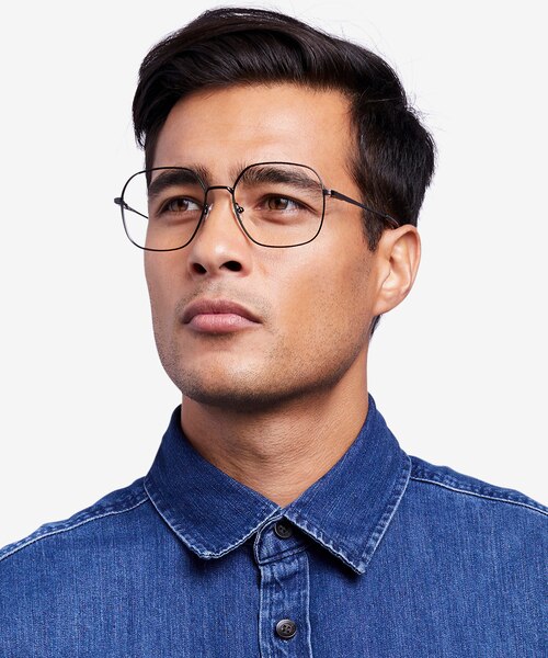 Reality Black MetalEyeglass Frames for Men from EyeBuyDirect