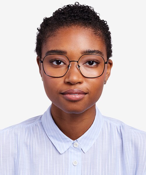 Reality Black MetalEyeglass Frames for Women from EyeBuyDirect