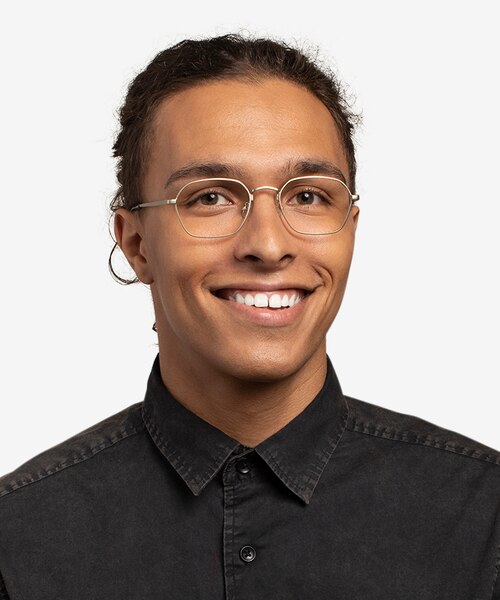 Space Gold MetalEyeglass Frames for Men from EyeBuyDirect