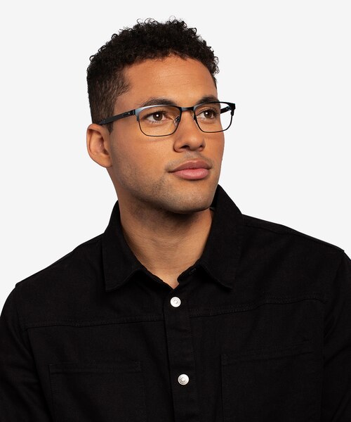 Clint Petrol Blue Carbon-fiberMontures de lunettes de vue pour Hommes d'EyeBuyDirect