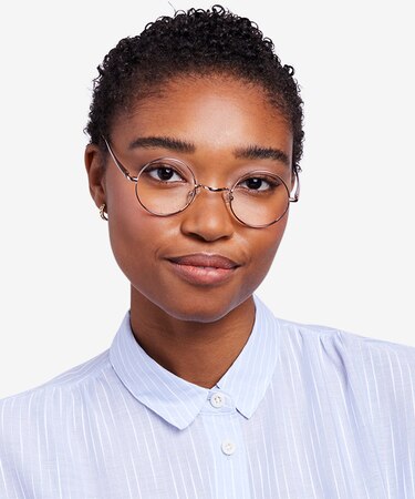 Rose Gold Abazam -  Vintage Metal Eyeglasses