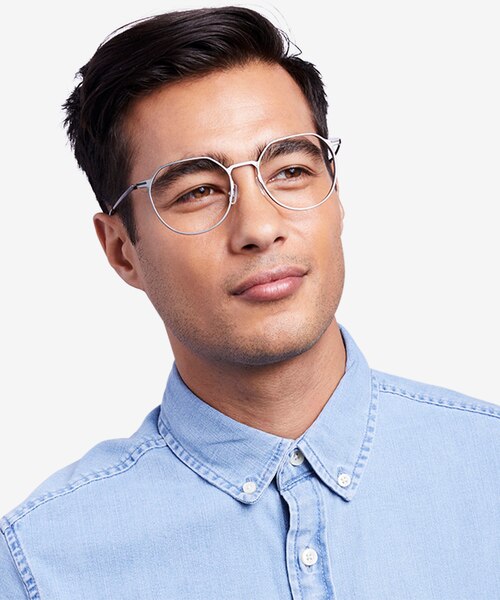 Alum Gunmetal Aluminium-alloyEyeglass Frames for Men from EyeBuyDirect