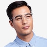 Alum Gunmetal Aluminium-alloyEyeglass Frames for Men from EyeBuyDirect