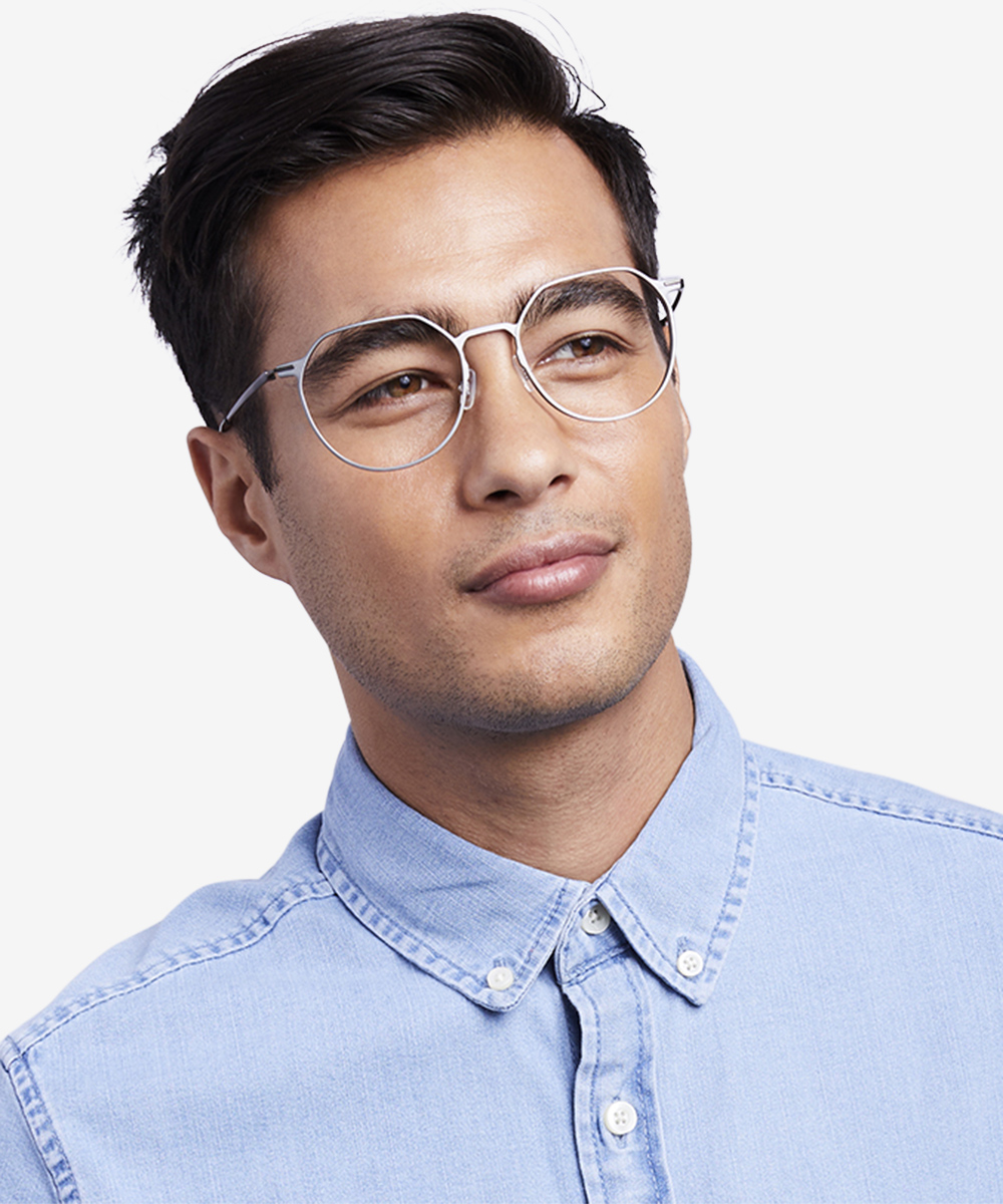 Alum Geometric Gunmetal Full Rim Eyeglasses Eyebuydirect Canada