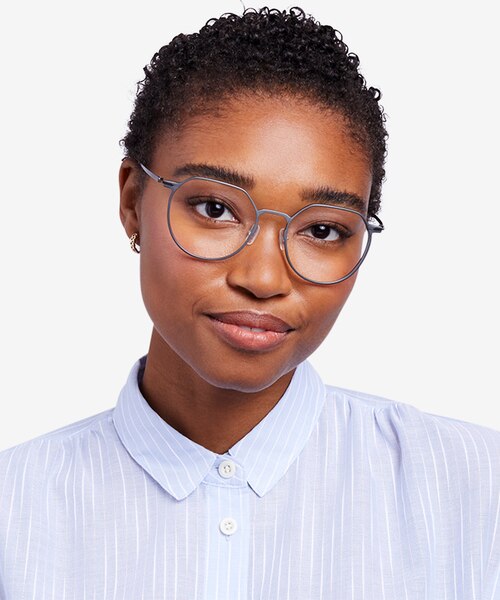 Alum Gunmetal Aluminium-alloyEyeglass Frames for Women from EyeBuyDirect