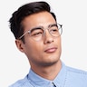 Alum Black & Gold Aluminium-alloyMontures de lunettes de vue pour Hommes d'EyeBuyDirect