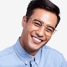 Alum Gold & Black Aluminium-alloyEyeglass Frames for Men from EyeBuyDirect