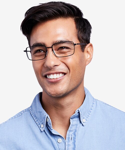 Celsius Black Aluminium-alloyEyeglass Frames for Men from EyeBuyDirect