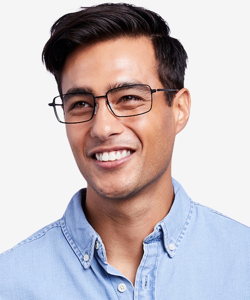 Celsius Black Aluminium AlloyEyeglass Frames for Men from EyeBuyDirect