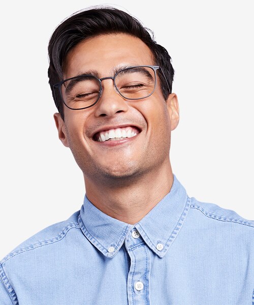 Density Black Aluminium-alloyEyeglass Frames for Men from EyeBuyDirect