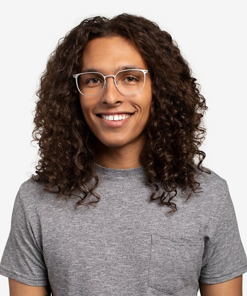 Density Light Silver & Gunmetal Aluminium-alloyEyeglass Frames for Men from EyeBuyDirect