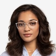 Density Light Silver & Gunmetal Aluminium AlloyEyeglass Frames for Women from EyeBuyDirect