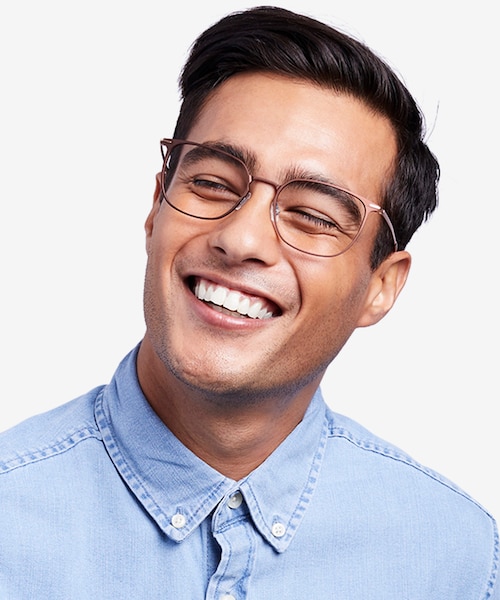 Density Brown & Gold Aluminium AlloyEyeglass Frames for Men from EyeBuyDirect