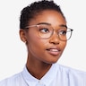 Density Brown & Gold Aluminium-alloyEyeglass Frames for Women from EyeBuyDirect