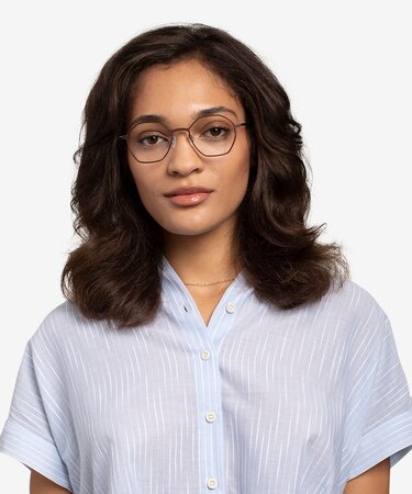 Brown & Gunmetal Alloy -  Aluminium Alloy Eyeglasses