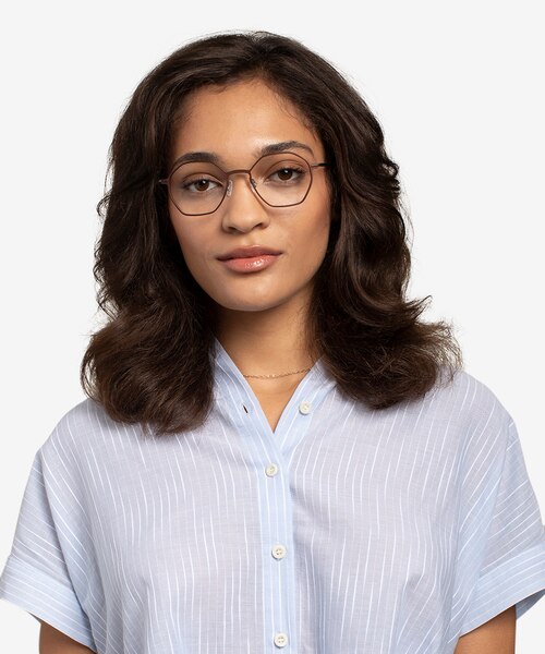 Alloy Brown & Gunmetal Aluminium-alloyMontures de lunettes de vue pour Femmes d'EyeBuyDirect