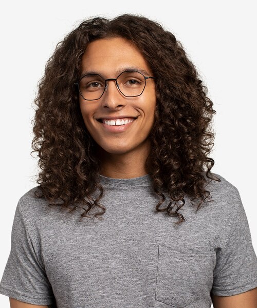 Alloy Black Aluminium-alloyEyeglass Frames for Men from EyeBuyDirect