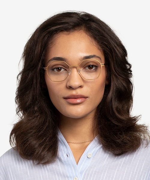Alloy Gold & Black Aluminium AlloyEyeglass Frames for Women from EyeBuyDirect