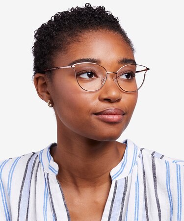 Rose Gold Trance -  Metal Eyeglasses