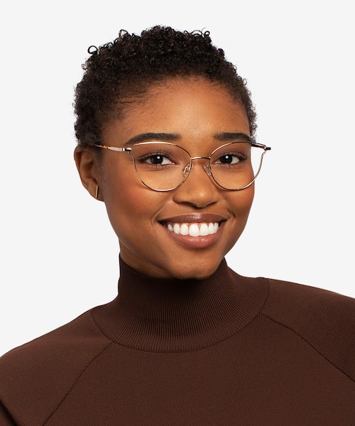 Trance Light Gold MetalEyeglass Frames for Women from EyeBuyDirect
