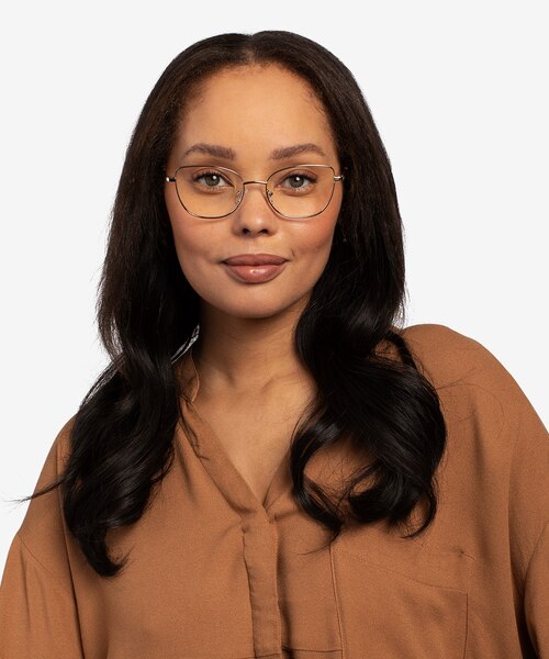 Moment Light Gold MetalEyeglass Frames for Women from EyeBuyDirect