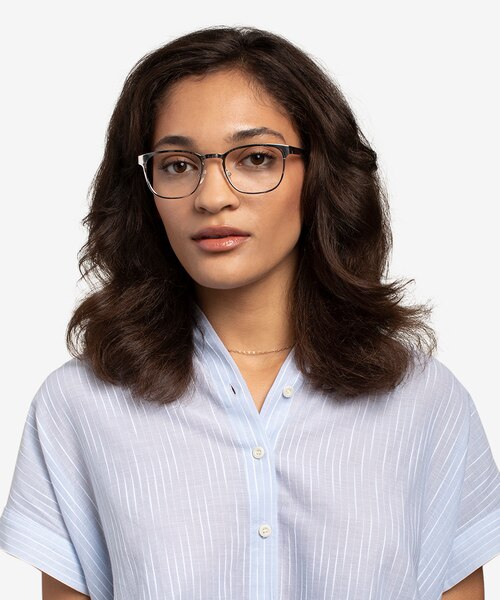 Bellamy Silver MetalEyeglass Frames for Women from EyeBuyDirect