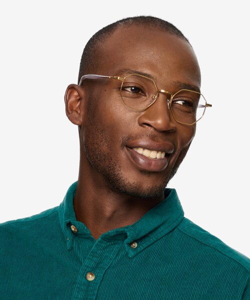 Music Gold Clear MetalEyeglass Frames for Men from EyeBuyDirect