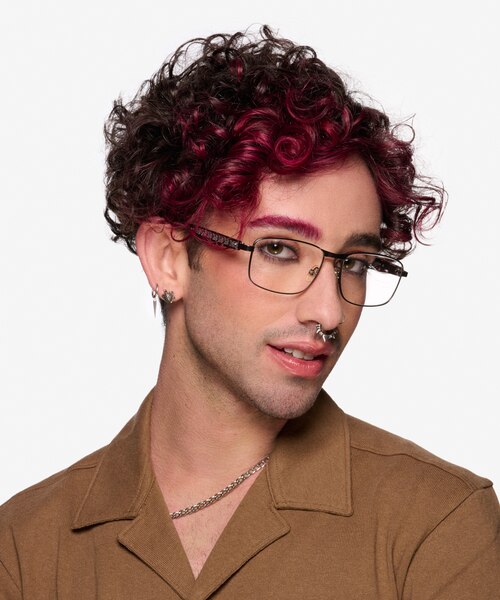 Possibility Matte Gunmetal AcetateEyeglass Frames for Men from EyeBuyDirect