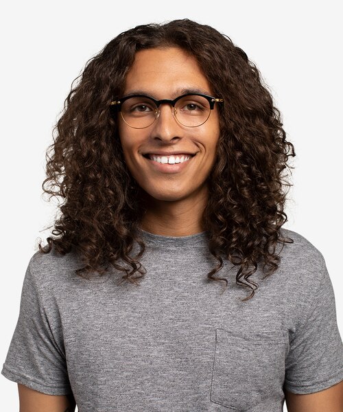 Irvin Black Acetate-metalEyeglass Frames for Men from EyeBuyDirect