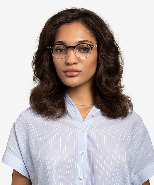 Black Irvin - Acetate-metal Eyeglasses Black Irvin - Acetate-metal Eyeglasses