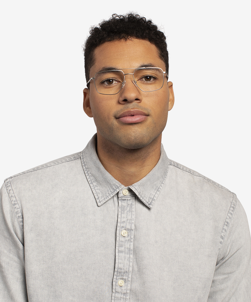 Focal Aviator Silver Glasses for Men Eyebuydirect Canada