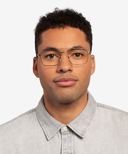 Aerial Bronze MetalEyeglass Frames for Men from EyeBuyDirect